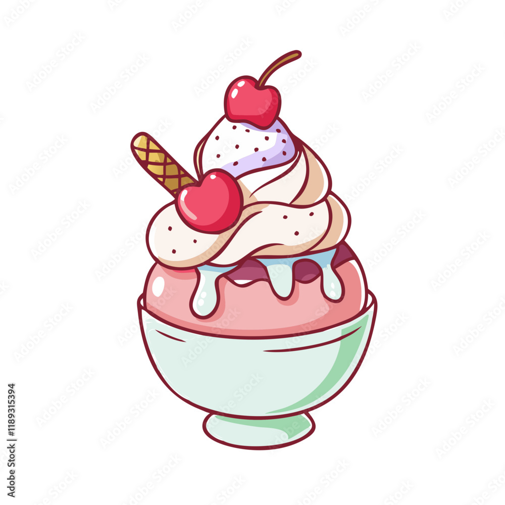 mini ice cream sundae vector icon, mini ice cream sundae vector illustration - simple illustration of mini ice cream sundae, perfect for logos, and mini ice cream sundae - themed designs. mini ice cream sundae vector icon, mini ice cream sundae vector illustration - simple illustration of mini ice cream sundae, perfect for logos, and mini ice cream sundae - themed designs.