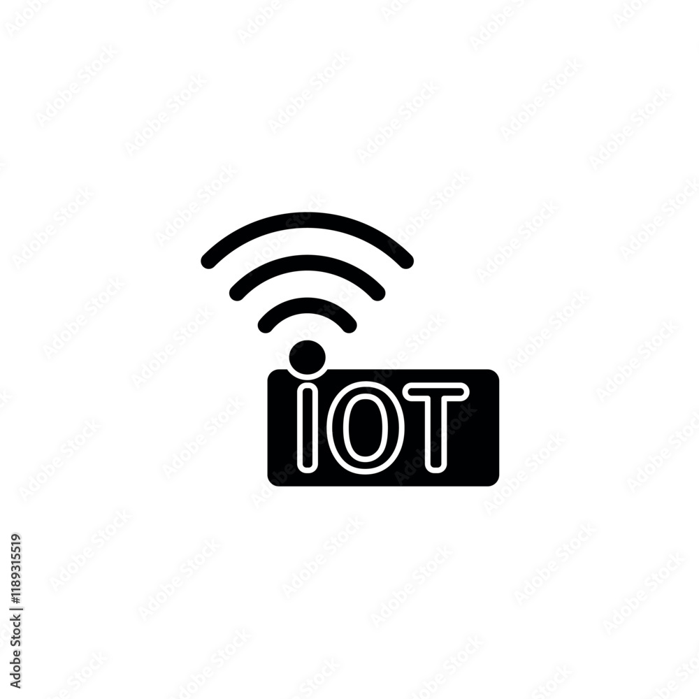 Icon a INTERNET OF THINGS, isolated against a clean background. Icon a INTERNET OF THINGS, isolated against a clean background.