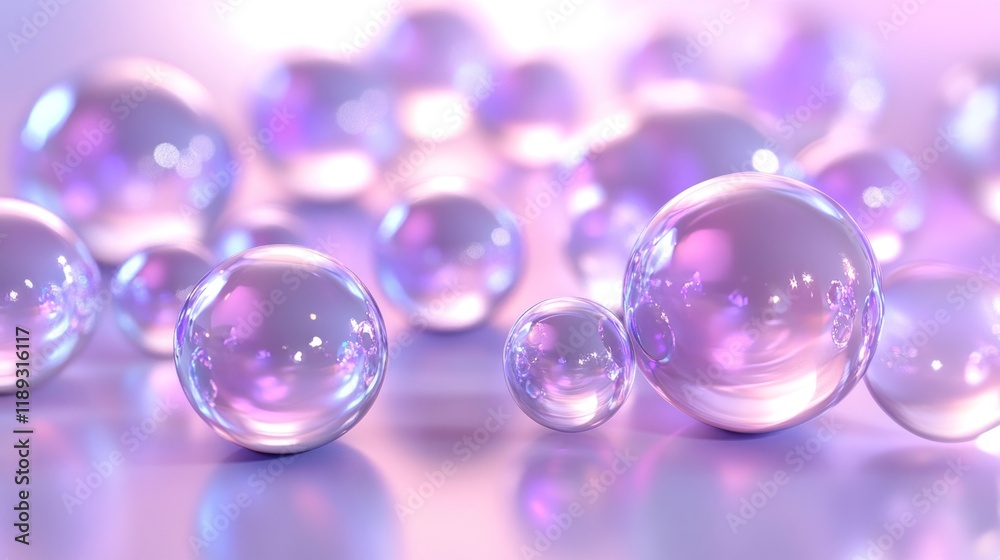 Abstract iridescent spheres in soft pastel colors, creating a delicate and ethereal visual effect. Abstract iridescent spheres in soft pastel colors, creating a delicate and ethereal visual effect.