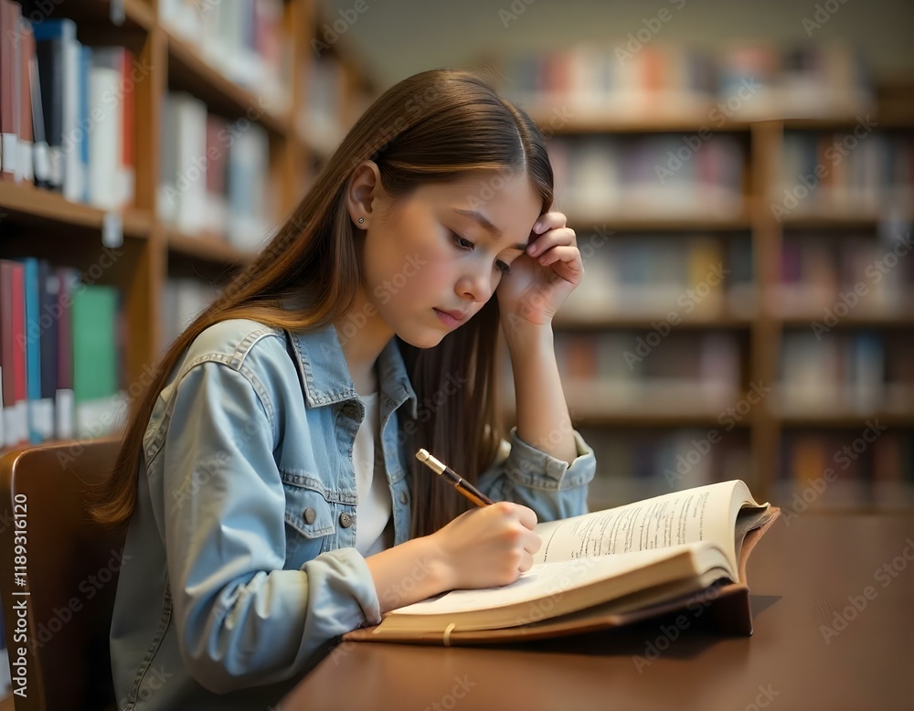 student in library student in library