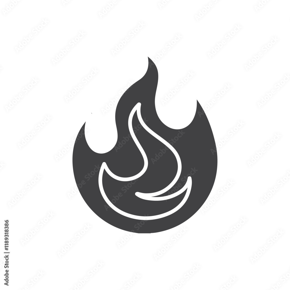 fire icon Flat logo set collection fire icon Flat logo set collection