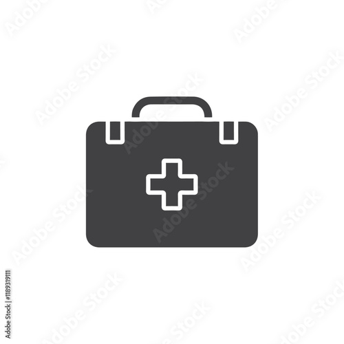 med kit icon Flat logo set collection