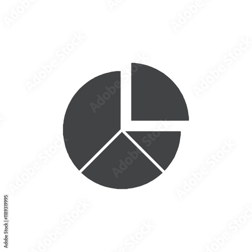 pie graph icon Flat logo set collection