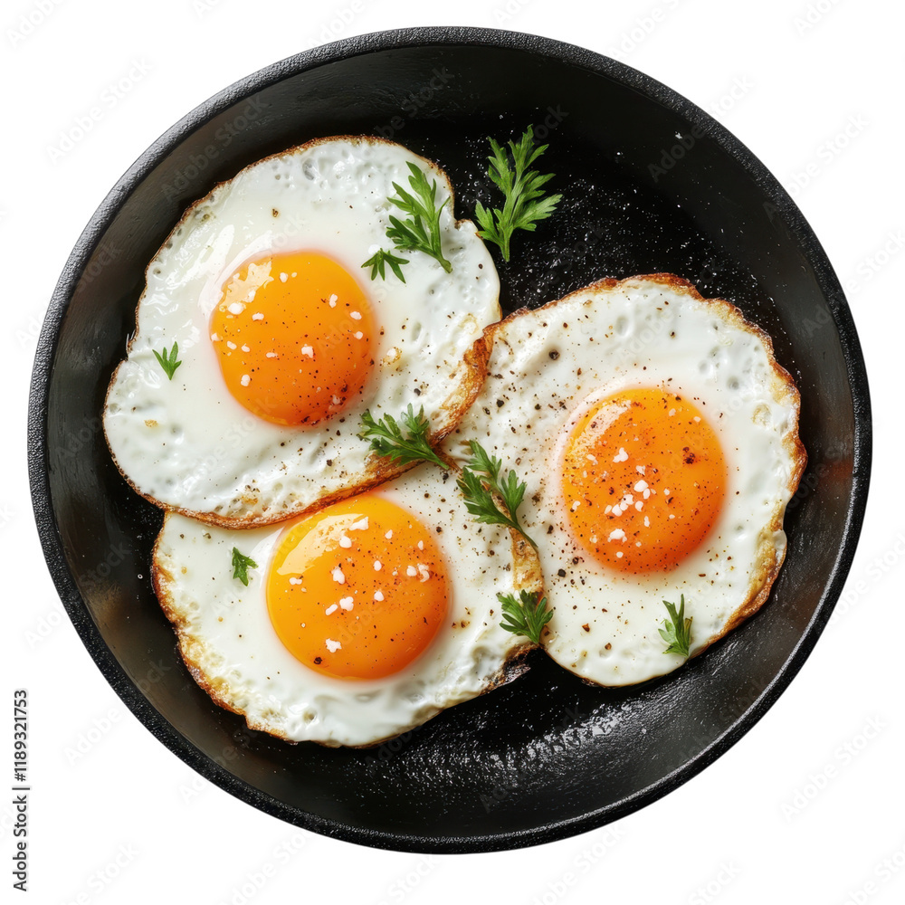 Delicious Sunny-Side Up Eggs in a Cast Iron Pan: A Perfect Breakfast Delicious Sunny-Side Up Eggs in a Cast Iron Pan: A Perfect Breakfast