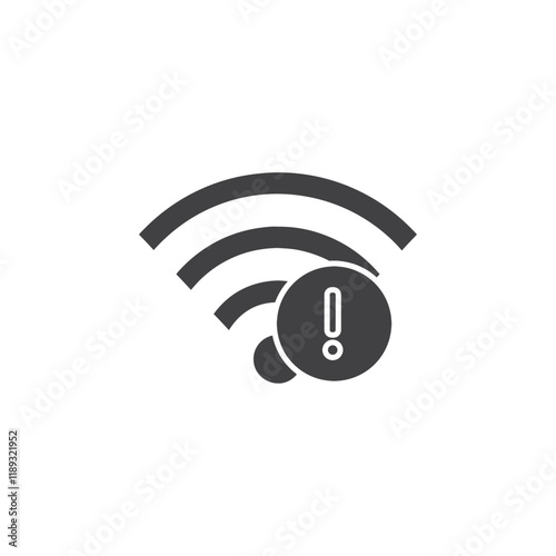 wifi error icon Flat logo set collection