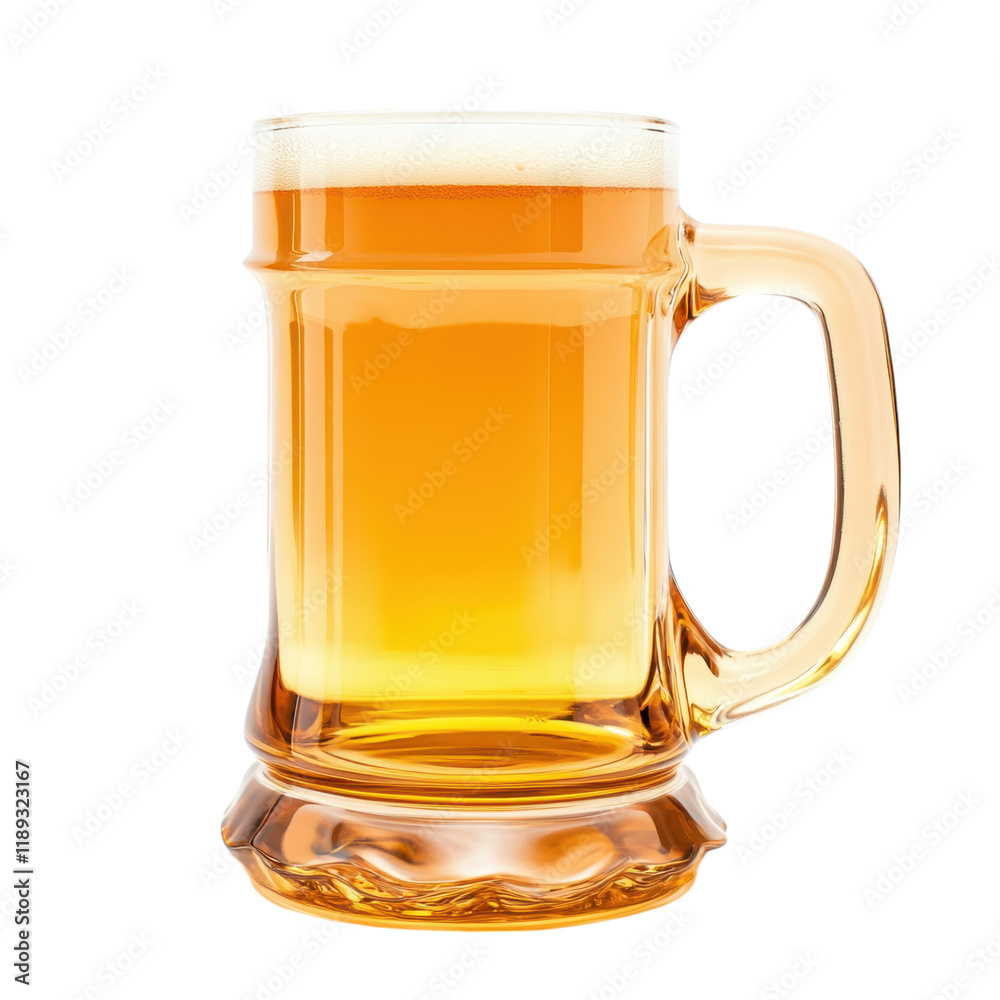 Refreshing Golden Beer in a Crystal Mug A Perfect Summer Drink Refreshing Golden Beer in a Crystal Mug A Perfect Summer Drink