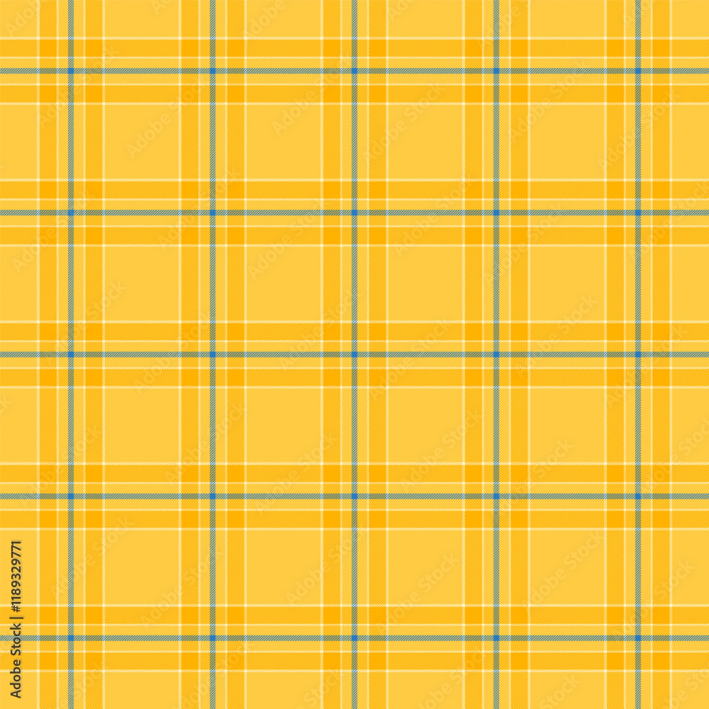 Plaid with twill weave repeat pattern in yellow.Gingham seamless pattern with stripes.Checkered tartan Geometric graphic vector illustration background for fabric and prints. Plaid with twill weave repeat pattern in yellow.Gingham seamless pattern with stripes.Checkered tartan Geometric graphic vector illustration background for fabric and prints.