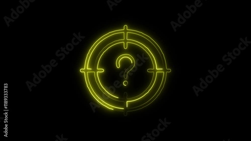 Wallpaper Mural Glowing neon Question icon isolated on black background. HD Video motion graphic animation Torontodigital.ca