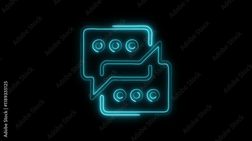 Glowing neon Sharing icon isolated on black background. HD Video motion graphic animation Glowing neon Sharing icon isolated on black background. HD Video motion graphic animation