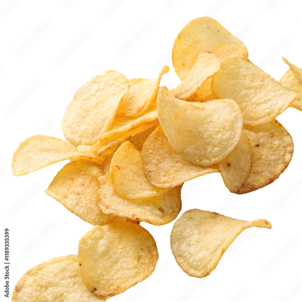 potato chips on transparent background potato chips on transparent background