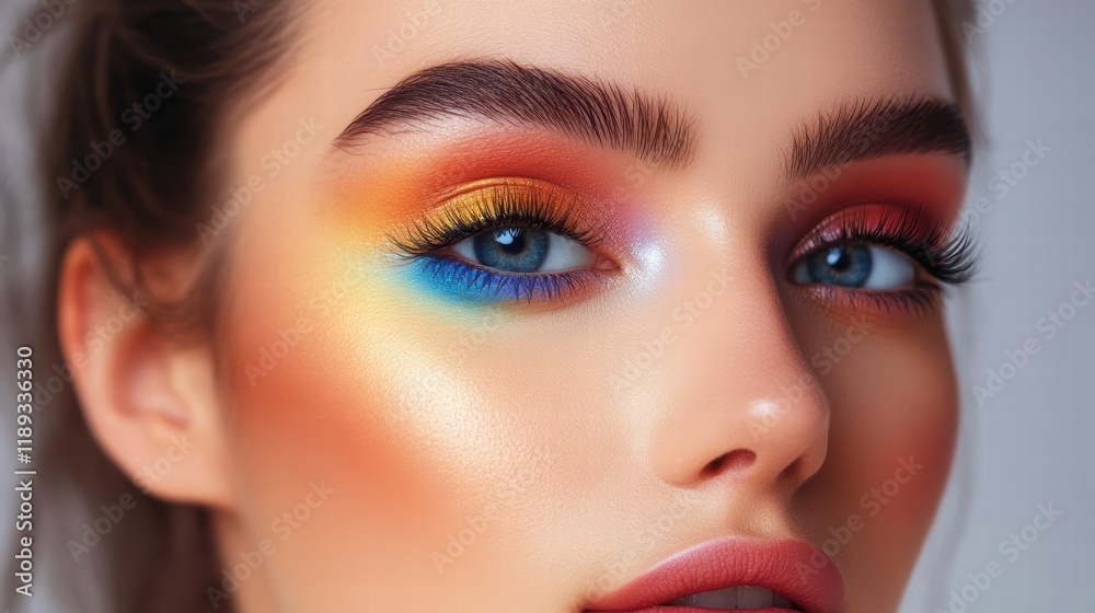 Seamless smooth rainbow gradient with soft glow effect Seamless smooth rainbow gradient with soft glow effect