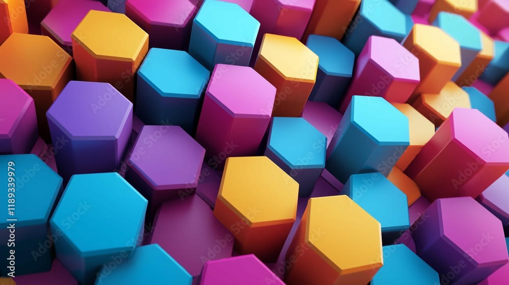 Obraz premium 六角形の背景画像