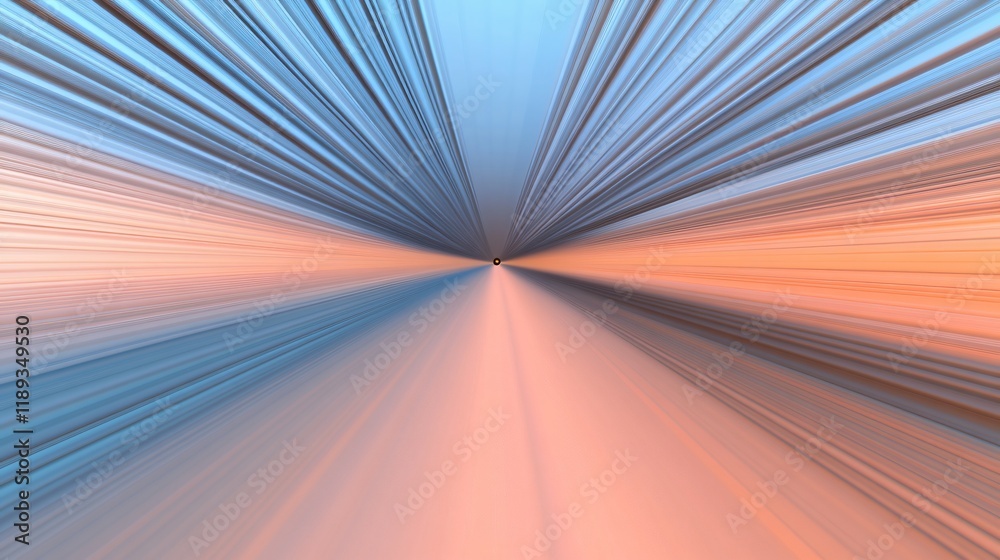 Abstract Peach Blue Lines Tunnel Speed Light Rays Background Abstract Peach Blue Lines Tunnel Speed Light Rays Background
