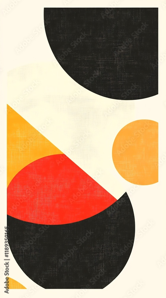 Vibrant Geometric Abstract Illustration: Boldly Colored Circles and Triangles Interplay. AI Generated Vibrant Geometric Abstract Illustration: Boldly Colored Circles and Triangles Interplay. AI Generated