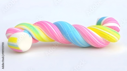 Colorful twisted candy isolated on white background. photo