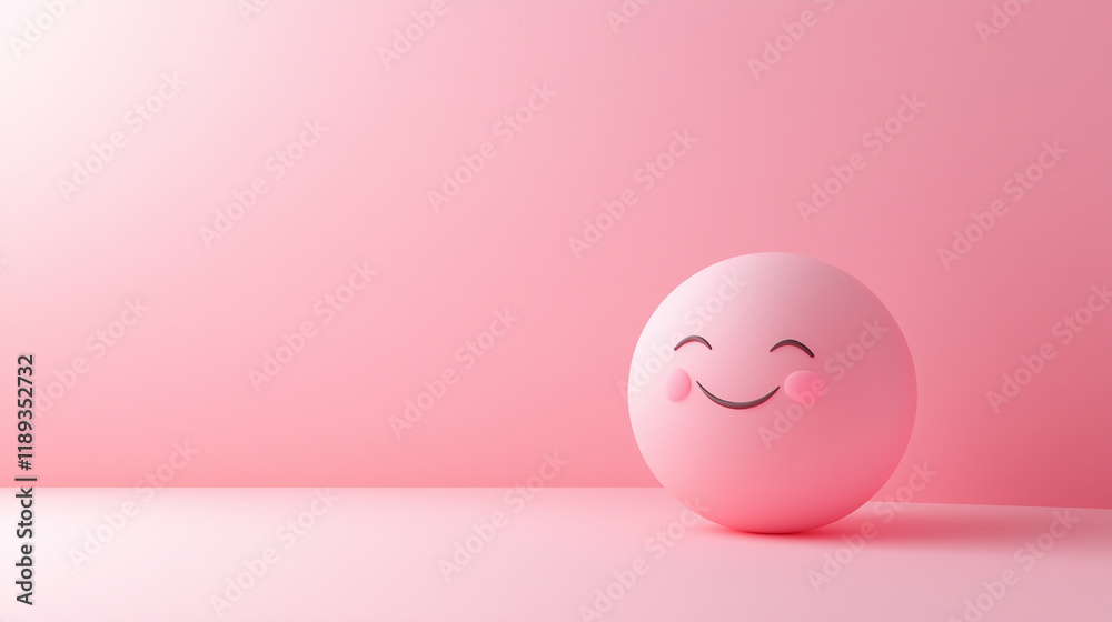 Obraz premium Clean and Simple Happy Emoji Design for Banners and Social Graphics
