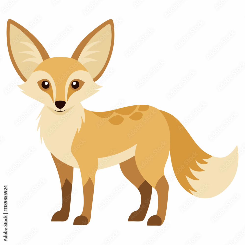 Obraz premium fox cartoon isolated on white
