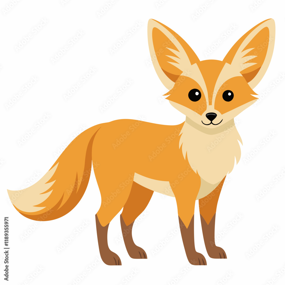 Obraz premium red fox cartoon