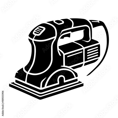 Simple Vector Icon of a Electric sander – Logo Design Illustration