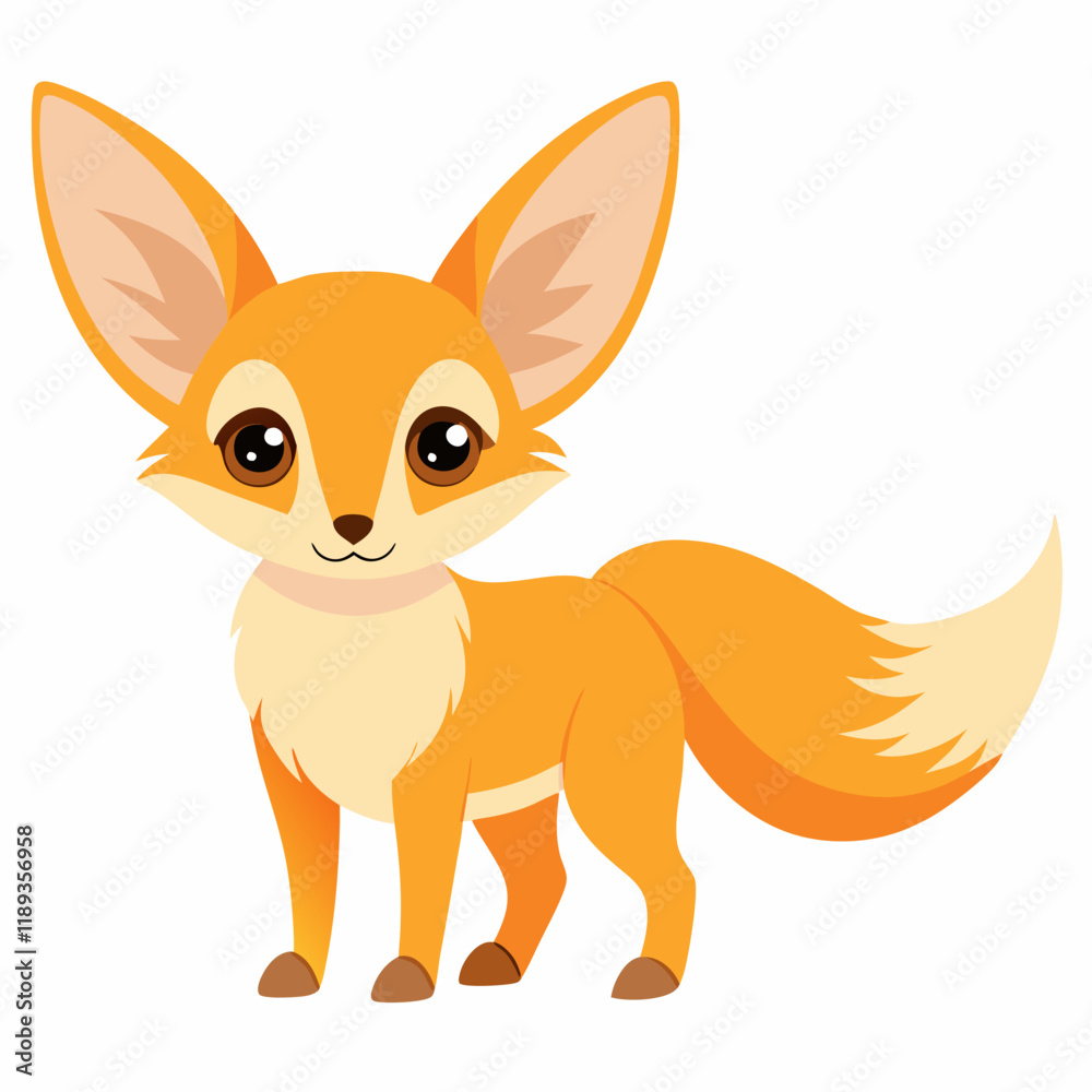 Obraz premium fox cartoon isolated on white