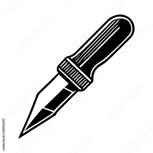 Simple Vector Icon of a  Marking knives – Logo Design Illustration