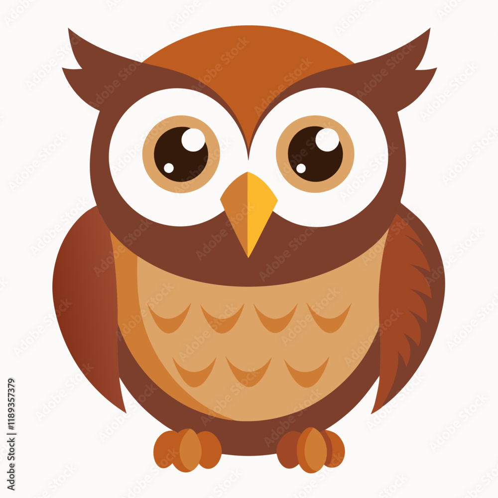 Naklejka premium owl on a branch