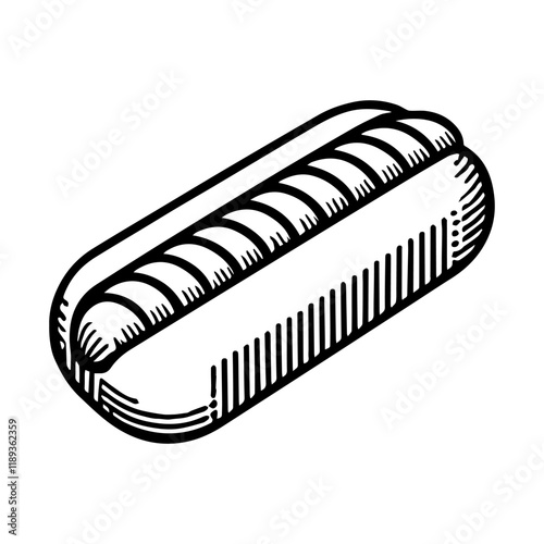 Simple Vector Icon of a wienerbrød – Logo Design Illustration