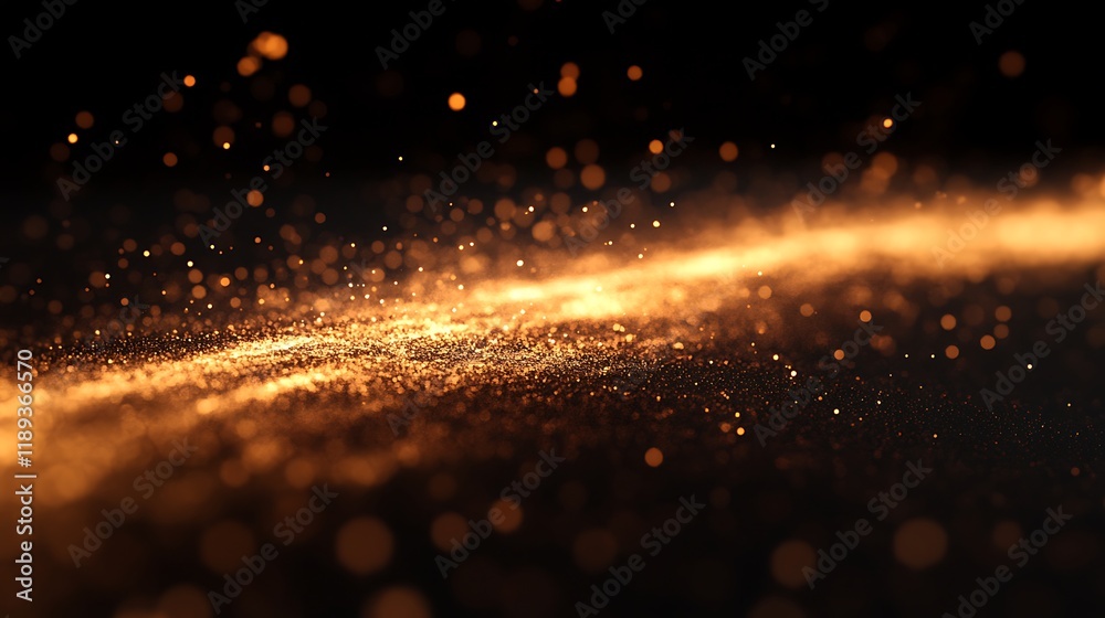 Fototapeta premium Golden Glitter Sparkles Abstract Background Design