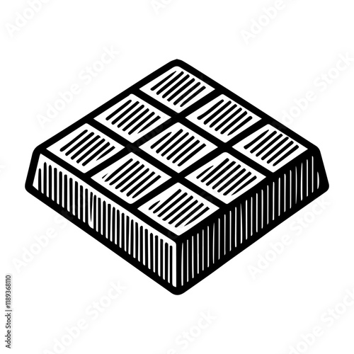Simple Vector Icon of a Danish chocolate – Logo Design Illustration