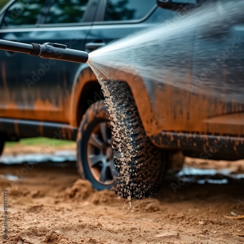 High Pressure Nozzle on Mud