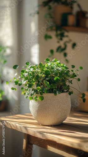 Attractive succulent plant in a modern living room setting during daylight hours