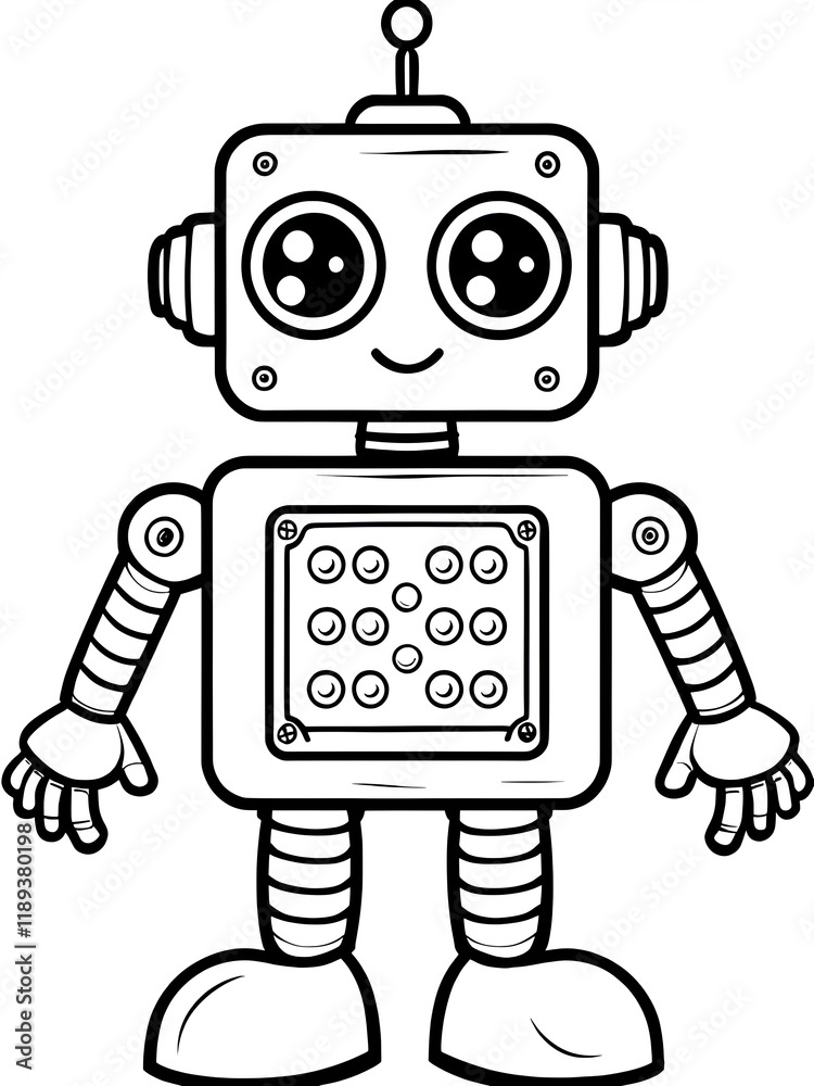 Fototapeta premium A robot art on white background