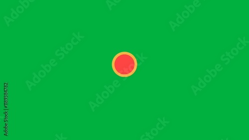Logo bounce and circle sphere motion graphic with greenscreen