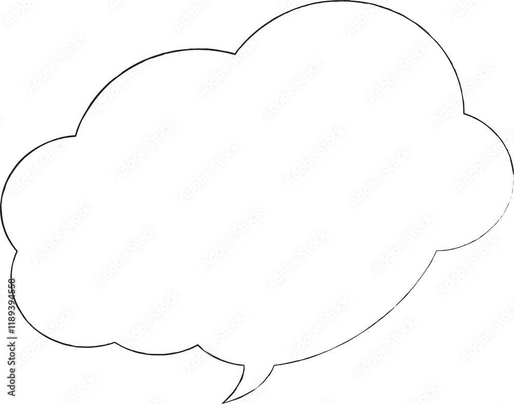 Speech bubble, round and simple