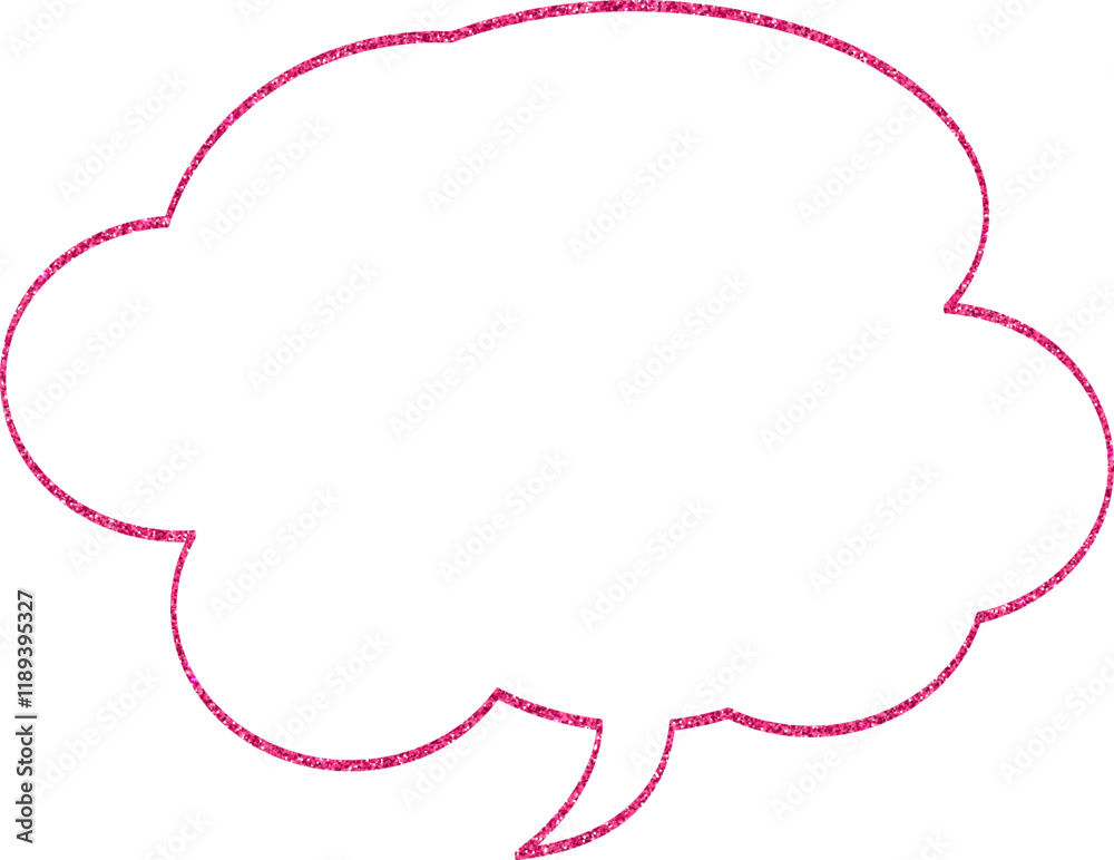 Fototapeta premium The speech bubble is pink.