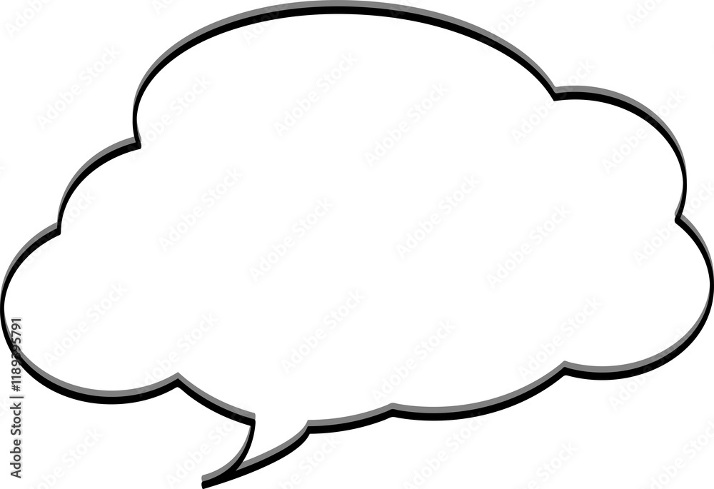 Speech bubble, round and simple. Speech bubble, round and simple.