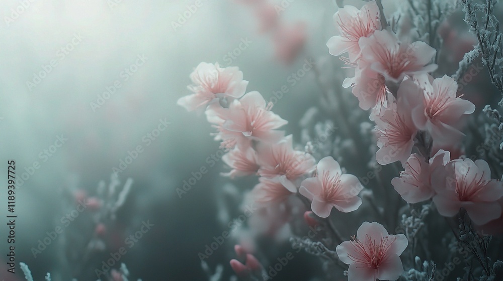 Soft Pink Blossom Flowers in a Gentle Spring Background Soft Pink Blossom Flowers in a Gentle Spring Background