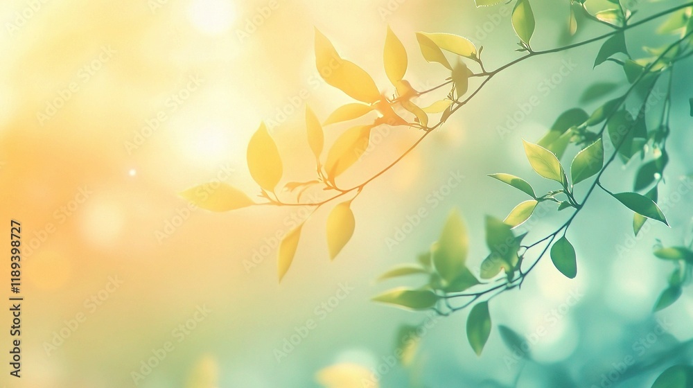 Soft Pastel Gradient Background with Abstract Natural Elements Soft Pastel Gradient Background with Abstract Natural Elements