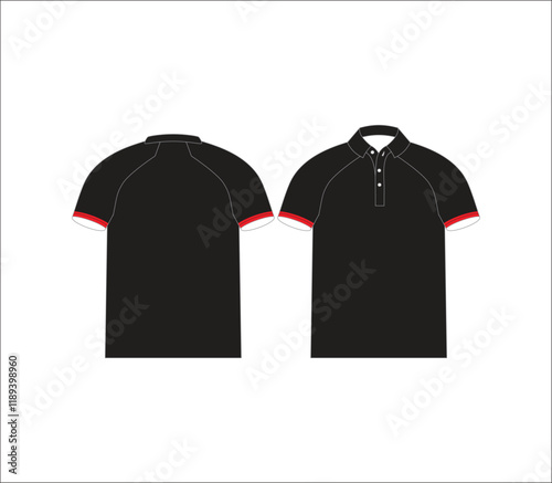 Black T-shirt Design Template Vector - American Cut photo