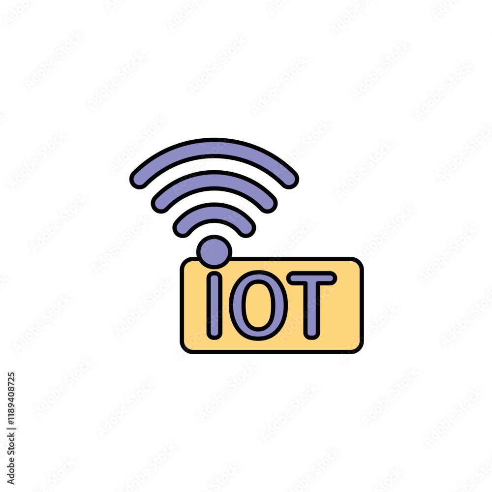 Icon a INTERNET OF THINGS, isolated against a clean background. Icon a INTERNET OF THINGS, isolated against a clean background.