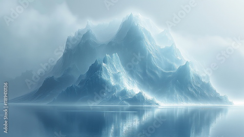 Wallpaper Mural Sharp pixelated peaks as if cut by a laser float a_007 Torontodigital.ca