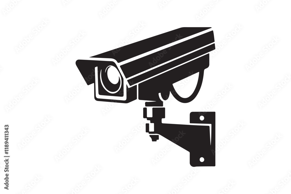 CCTV Security Surveillance Camera Icon Vector CCTV Security Surveillance Camera Icon Vector