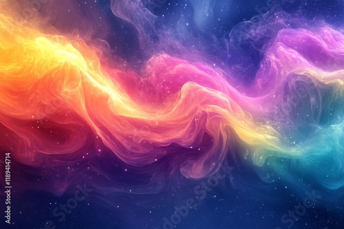 Colorful swirling abstract design with vibrant gradients and soft textures ag...