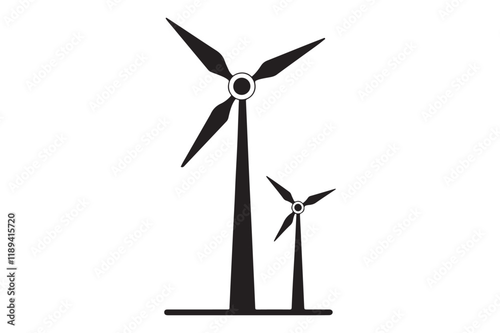 Windmill logo vector illustration flat design Windmill logo vector illustration flat design