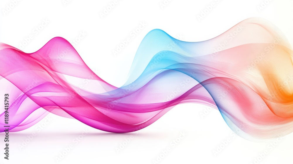abstract flowing colorful waves on white background abstract flowing colorful waves on white background