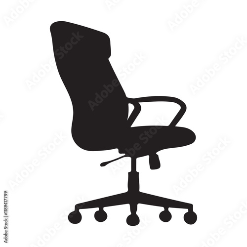High Back Office Chair Silhouette Offers Support and a Sleek Design