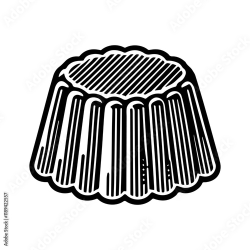 Simple Vector Icon of a Meat Jelly – Logo Design Illustration