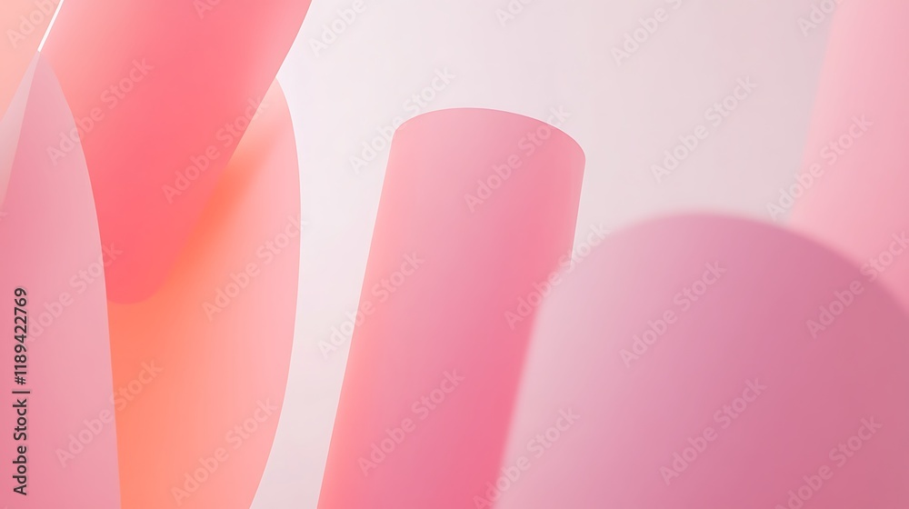 Abstract Pink and Peach Shapes Design Abstract Pink and Peach Shapes Design