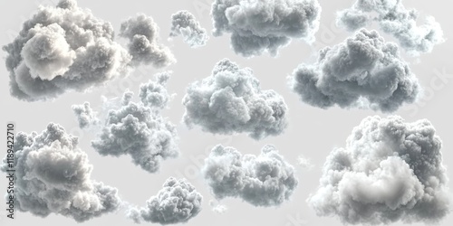 A bunch of clouds floating in the sky, great for backgrounds or weather related imagery photo