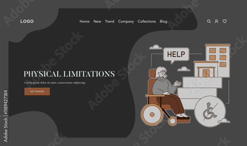 Retirement Challenges. Flat Vector Illustration